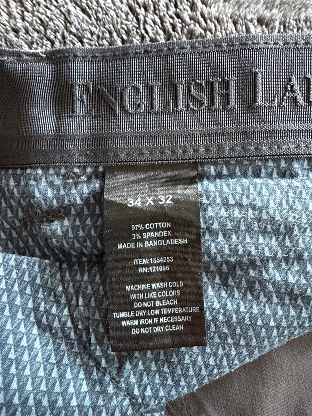 English Laundry Men's Gray Chinos - Straight Leg